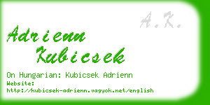 adrienn kubicsek business card